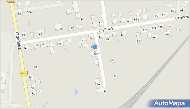 Starogard Gdański, Ceynowy Floriana, dr., 4b, mapa Starogard Gdański