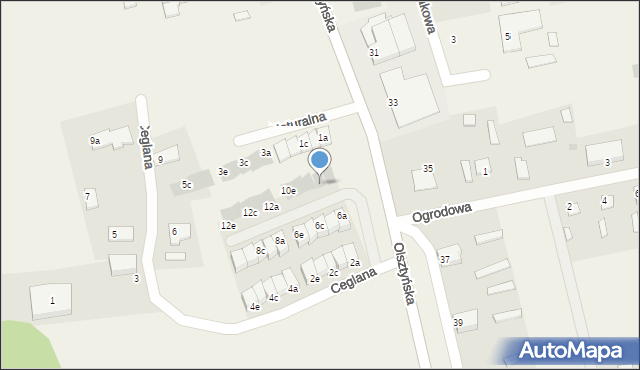 Stawiguda, Ceglana, 10b, mapa Stawiguda