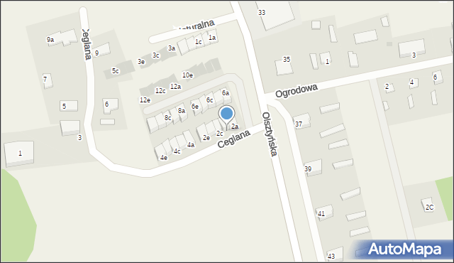 Stawiguda, Ceglana, 2b, mapa Stawiguda