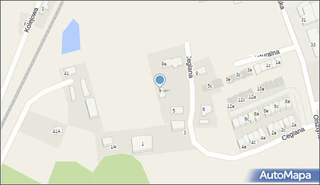 Stawiguda, Ceglana, 7, mapa Stawiguda