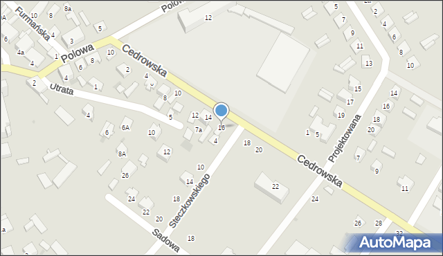 Stawiski, Cedrowska, 16, mapa Stawiski