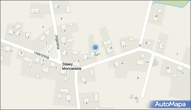 Stawy Monowskie, Centralna, 11a, mapa Stawy Monowskie