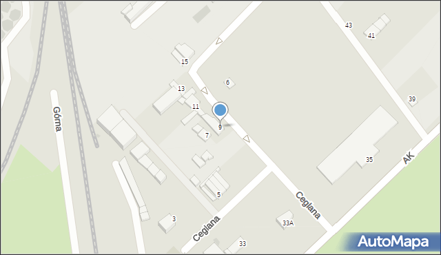 Strzegom, Ceglana, 9, mapa Strzegom