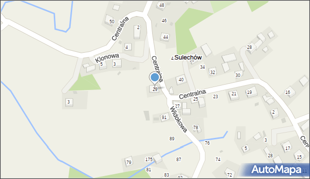Sulechów, Centralna, 29, mapa Sulechów