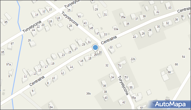 Sułkowice, Centralna, 20, mapa Sułkowice