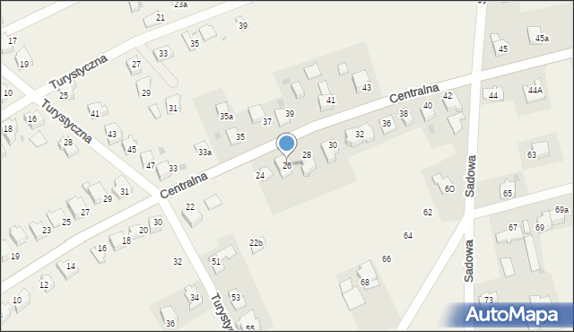 Sułkowice, Centralna, 26, mapa Sułkowice