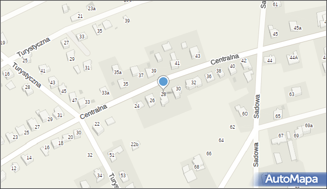 Sułkowice, Centralna, 28, mapa Sułkowice