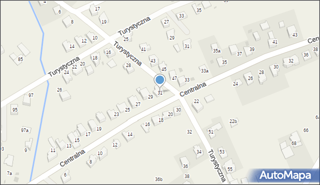 Sułkowice, Centralna, 31, mapa Sułkowice