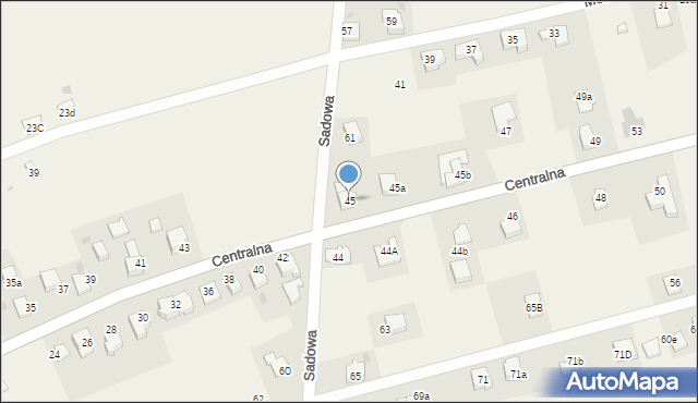 Sułkowice, Centralna, 45, mapa Sułkowice