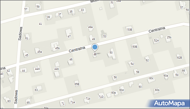 Sułkowice, Centralna, 48, mapa Sułkowice