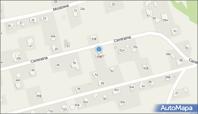 Sułkowice, Centralna, 50B, mapa Sułkowice