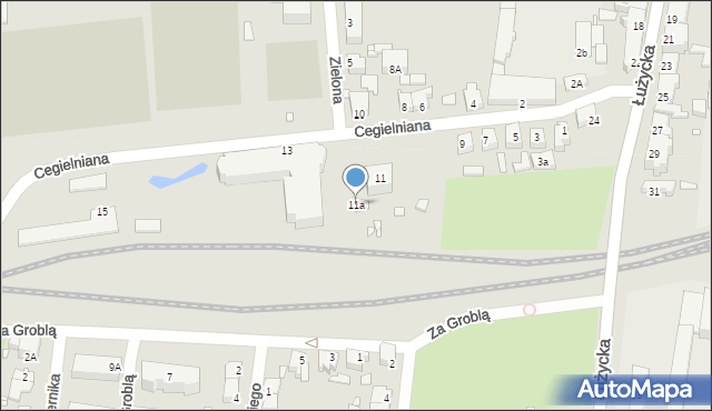 Świebodzin, Cegielniana, 11a, mapa Świebodzin