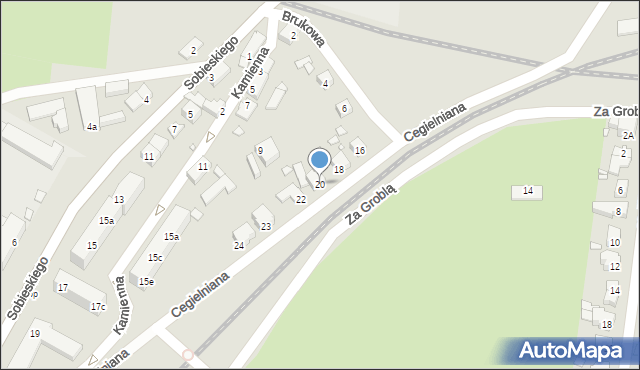 Świebodzin, Cegielniana, 20, mapa Świebodzin