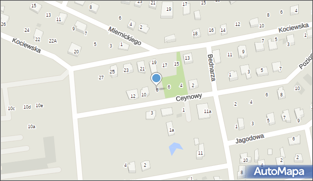 Świecie, Ceynowy Floriana, dr., 8, mapa Świecie