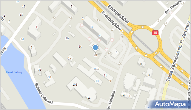 Szczecin, Celna, 1d, mapa Szczecina