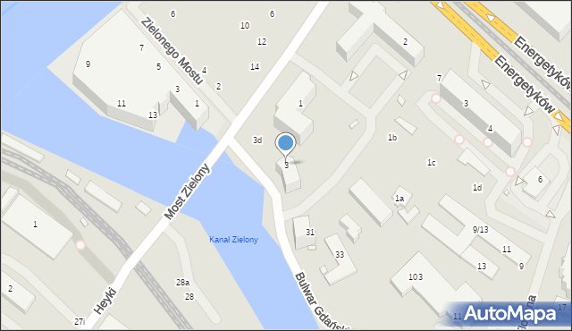 Szczecin, Celna, 3, mapa Szczecina