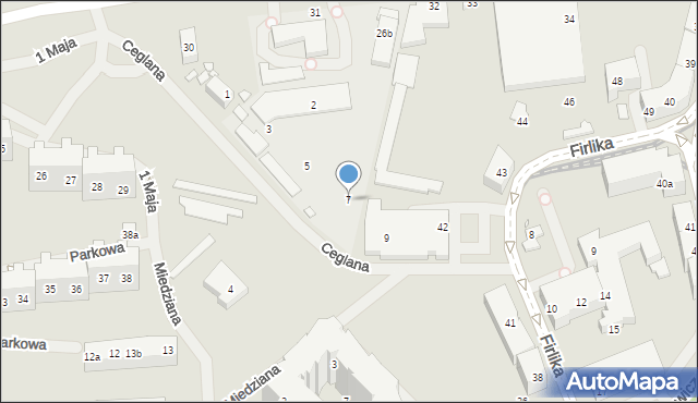 Szczecin, Ceglana, 7, mapa Szczecina