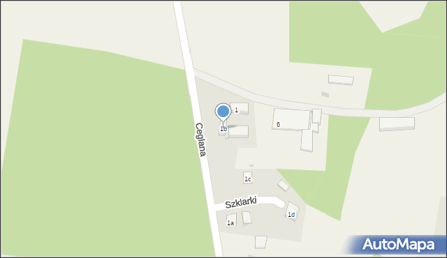 Szklarki, Ceglana, 1b, mapa Szklarki