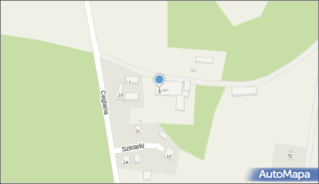 Szklarki, Ceglana, 6, mapa Szklarki