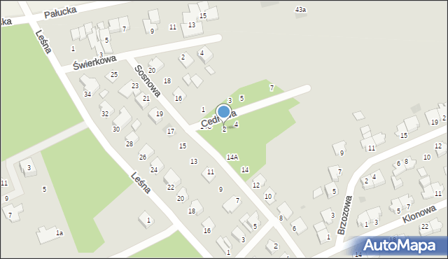 Szubin, Cedrowa, 2, mapa Szubin