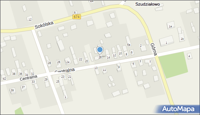 Szudziałowo, Centralna, 16, mapa Szudziałowo