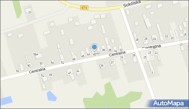 Szudziałowo, Centralna, 42, mapa Szudziałowo