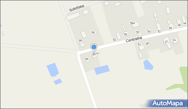 Szudziałowo, Centralna, 63, mapa Szudziałowo