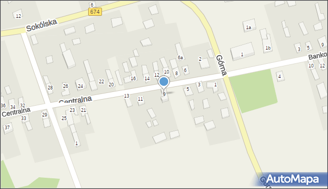 Szudziałowo, Centralna, 9, mapa Szudziałowo