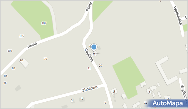 Tarnobrzeg, Ceglana, 22, mapa Tarnobrzegu