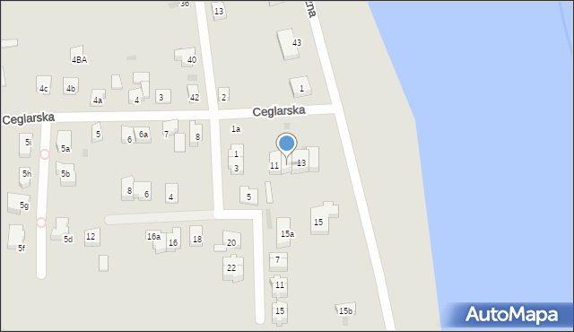 Tczew, Ceglarska, 12, mapa Tczew