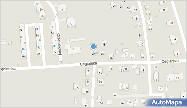 Tczew, Ceglarska, 4c, mapa Tczew