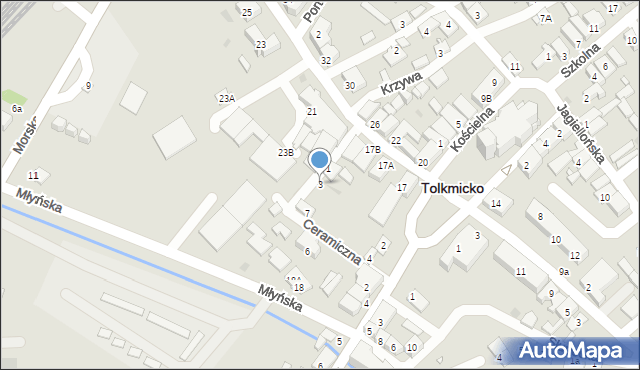 Tolkmicko, Ceramiczna, 3, mapa Tolkmicko