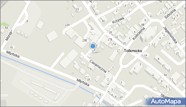 Tolkmicko, Ceramiczna, 5, mapa Tolkmicko