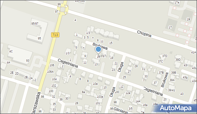 Tomaszów Mazowiecki, Cegielniana, 15, mapa Tomaszów Mazowiecki