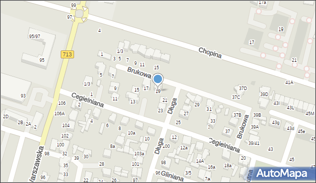 Tomaszów Mazowiecki, Cegielniana, 19, mapa Tomaszów Mazowiecki