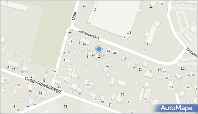 Tomaszów Mazowiecki, Cekanowska, 12, mapa Tomaszów Mazowiecki