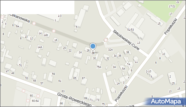 Tomaszów Mazowiecki, Cekanowska, 28, mapa Tomaszów Mazowiecki