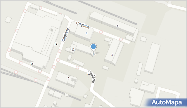 Toruń, Ceglana, 10, mapa Torunia