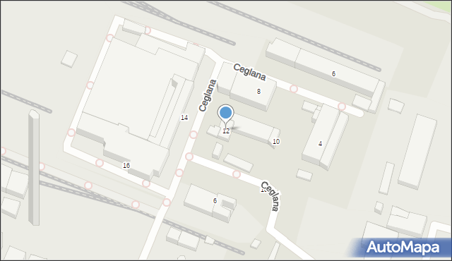 Toruń, Ceglana, 12, mapa Torunia