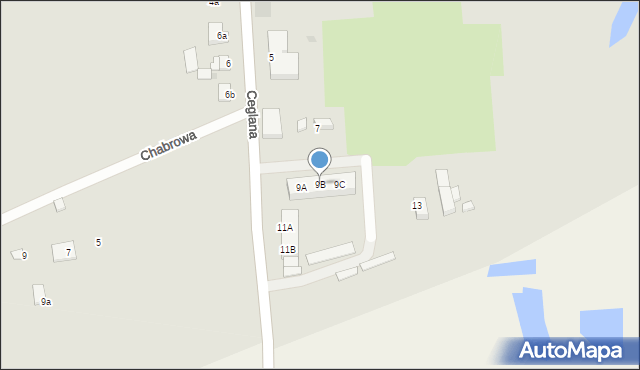 Trzcińsko-Zdrój, Ceglana, 9B, mapa Trzcińsko-Zdrój