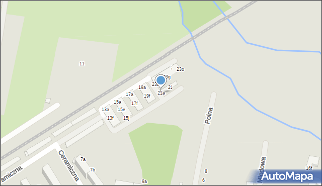 Tułowice, Ceramiczna, 21a, mapa Tułowice