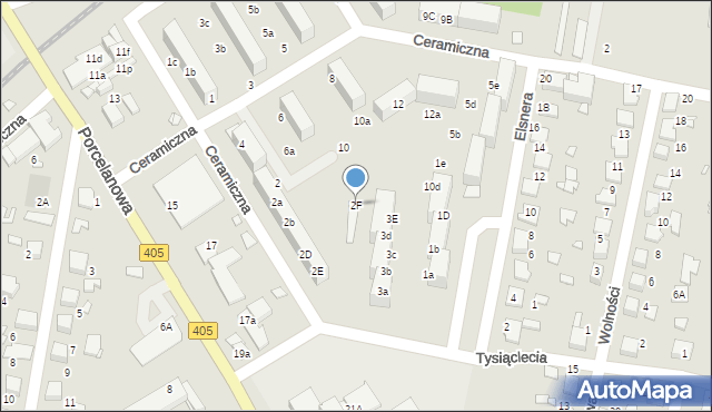 Tułowice, Ceramiczna, 2F, mapa Tułowice