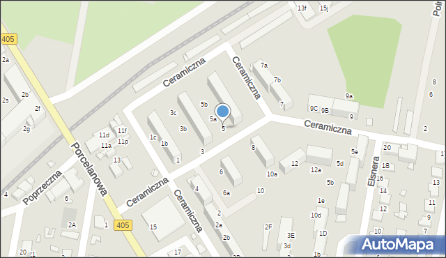 Tułowice, Ceramiczna, 5, mapa Tułowice