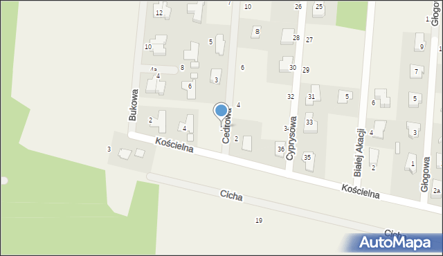 Ustanów, Cedrowa, 1, mapa Ustanów