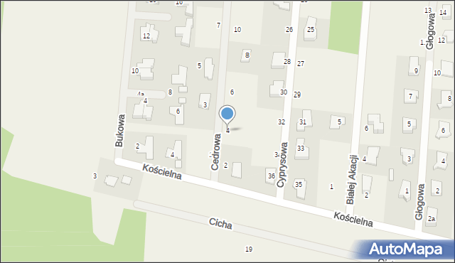 Ustanów, Cedrowa, 4, mapa Ustanów