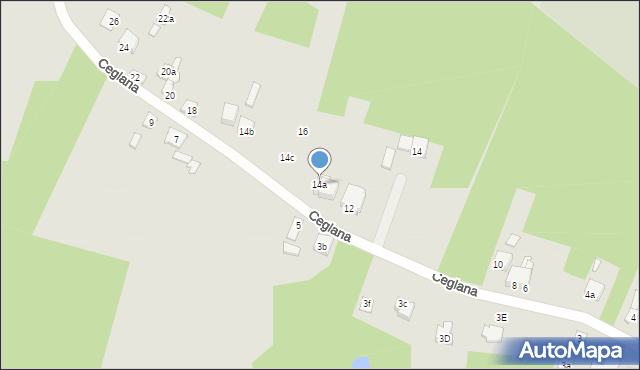 Wąchock, Ceglana, 14a, mapa Wąchock