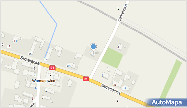 Warmątowice, Centawska, 3, mapa Warmątowice
