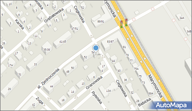 Warszawa, Cegłowska, 19, mapa Warszawy