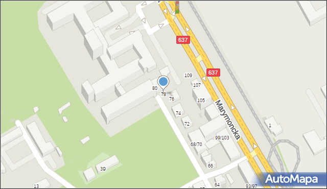 Warszawa, Cegłowska, 78, mapa Warszawy