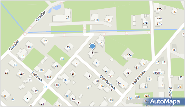 Warszawa, Celofanowa, 8, mapa Warszawy